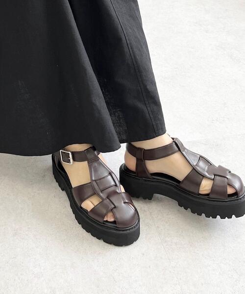 CITEN(シテン)の「<CITEN(シテン)>トラックソール グルカサンダル(サンダル・レディース・ダークブラウン/ブラック・L/S/M)」の3枚目の写真