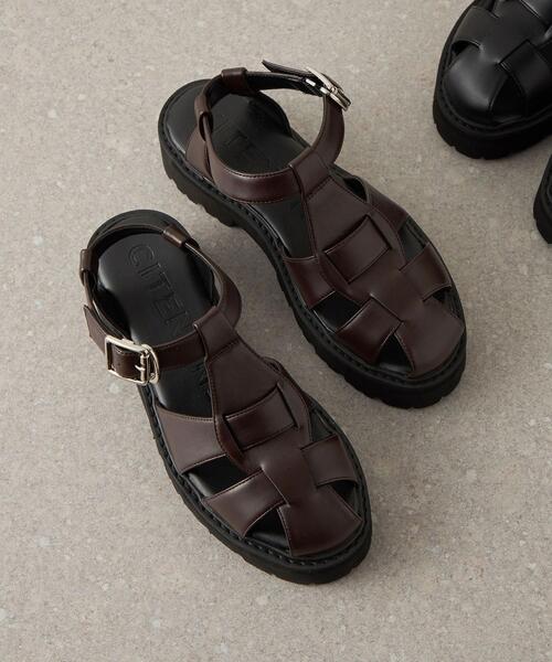 CITEN（シテン）の「＜CITEN（シテン）＞トラックソール グルカサンダル（サンダル・レディース・ブラック/ダークブラウン・S/M/L）」の21枚目の写真