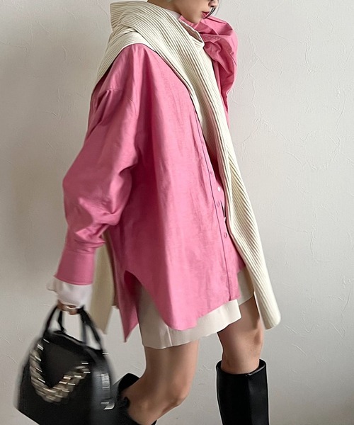 PAGEBOY（ページボーイ）の「CORE / ジレストール（ストール/ショール・レディース・ブラック/オフホワイト/イエロー・FREE）」の4枚目の写真