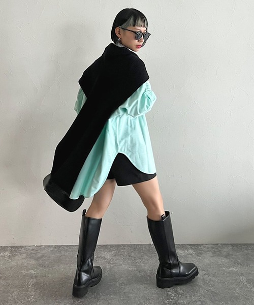 PAGEBOY（ページボーイ）の「CORE / ジレストール（ストール/ショール・レディース・ブラック/オフホワイト/イエロー・FREE）」の8枚目の写真