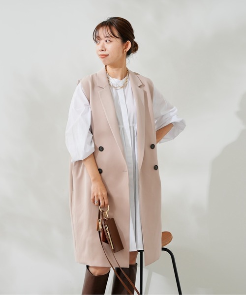 DouDou ダブルロングジレ DouDou（ドゥドゥ）の「ダブルロングジレ（ベスト）」 - WEAR
