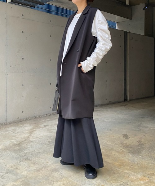 DouDou ロングジレ ノーカラーロングジレ | DOUDOU(ドゥドゥ)レディース | PAL CLOSET