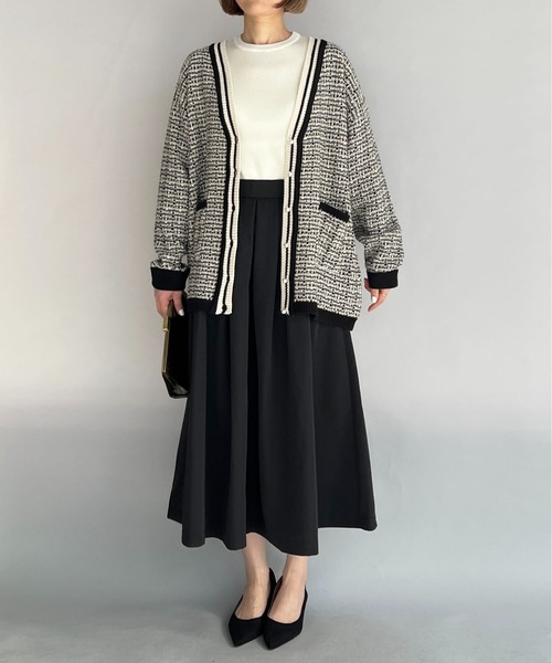 PICCIN(ピッチン)の「タックフレアスカート(スカート・レディース・ブラック/ベージュ/エメラルド・M)」の20枚目の写真