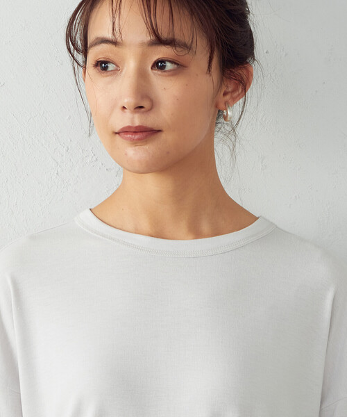 COMME CA ISM(コムサイズム)の「スリット入り 長袖Tシャツ(Tシャツ/カットソー・レディース・ホワイト/ライトグレー・MEDIUM/LARGE)」の20枚目の写真