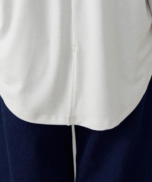 COMME CA ISM(コムサイズム)の「スリット入り 長袖Tシャツ(Tシャツ/カットソー・レディース・ホワイト/ライトグレー・MEDIUM/LARGE)」の12枚目の写真