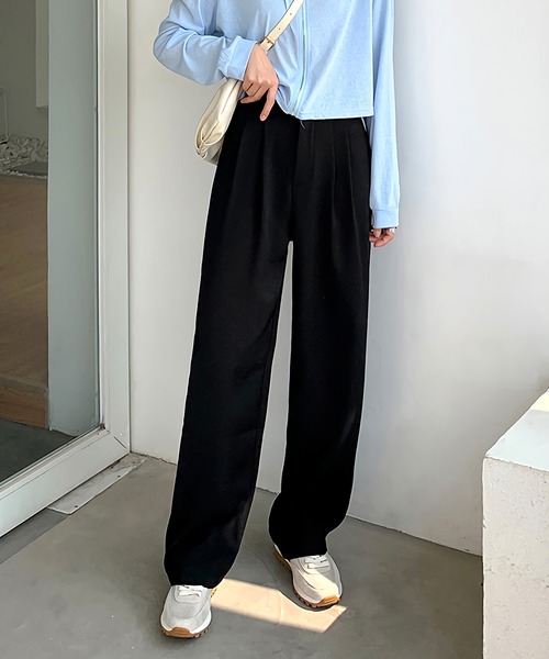 Dita Muaj.(ディータムアージュ)の「ルーズシルエットスラックスパンツ(スラックス・レディース・ホワイト/ブラック/アッシュブラウン/グレイッシュベージュ・S/M/L)」の9枚目の写真