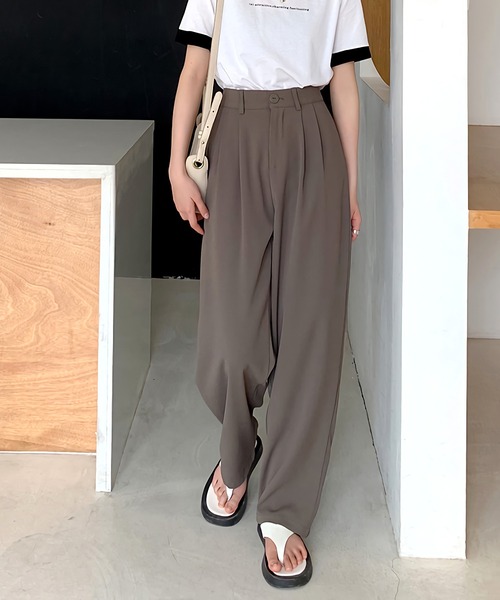 Dita Muaj.(ディータムアージュ)の「ルーズシルエットスラックスパンツ(スラックス・レディース・ホワイト/ブラック/アッシュブラウン/グレイッシュベージュ・S/M/L)」の13枚目の写真