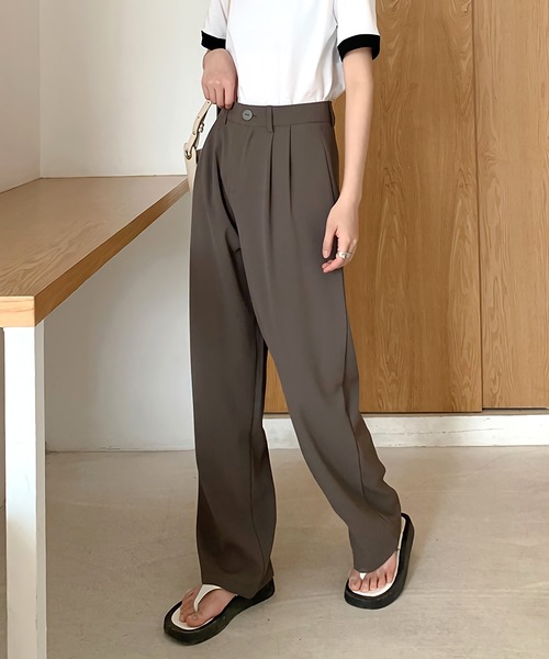 Dita Muaj.(ディータムアージュ)の「ルーズシルエットスラックスパンツ(スラックス・レディース・ホワイト/ブラック/アッシュブラウン/グレイッシュベージュ・S/M/L)」の17枚目の写真