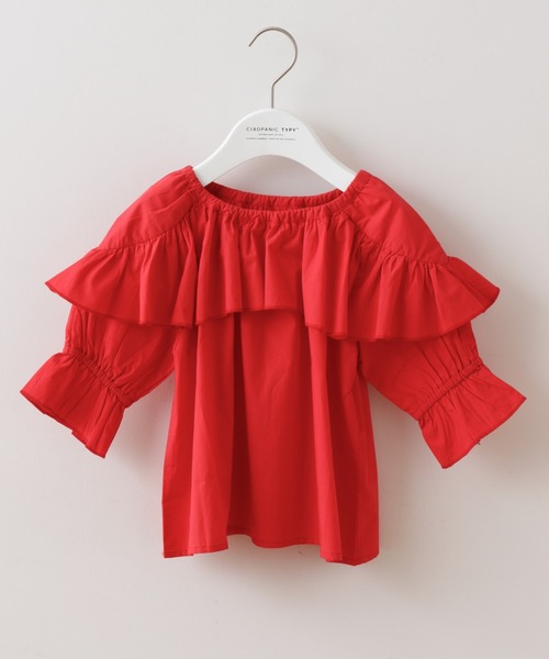 CIAOPANIC TYPY(チャオパニックティピー)の「【KIDS】indiaフリルブラウス(シャツ/ブラウス・キッズ・チャコールグレー/イエロー/レッド・SMALL/MEDIUM/LARGE/X-LARGE/XX-LARGE)」の9枚目の写真