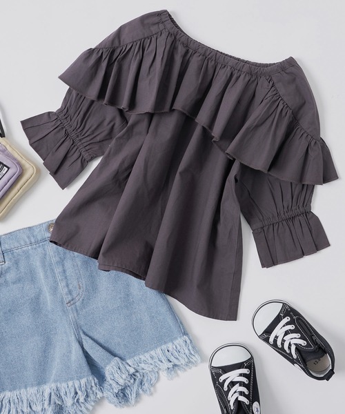 CIAOPANIC TYPY(チャオパニックティピー)の「【KIDS】indiaフリルブラウス(シャツ/ブラウス・キッズ・チャコールグレー/イエロー/レッド・SMALL/MEDIUM/LARGE/X-LARGE/XX-LARGE)」の14枚目の写真