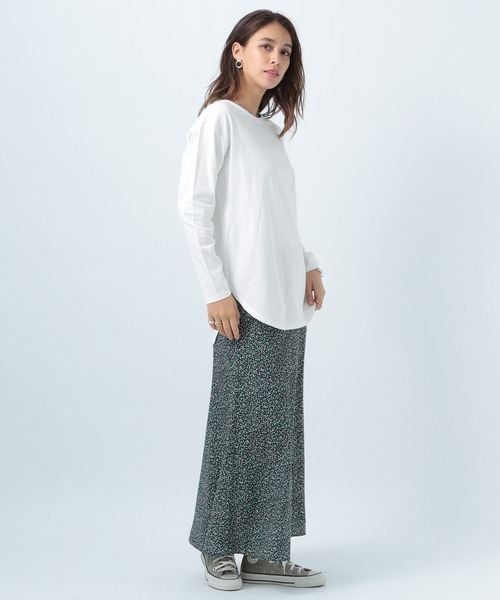 BAYFLOW（ベイフロー）の「インナーラウンドロングＴ（Tシャツ/カットソー・レディース・オフホワイト・FREE）」の4枚目の写真