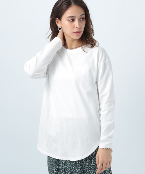 BAYFLOW（ベイフロー）の「インナーラウンドロングＴ（Tシャツ/カットソー・レディース・オフホワイト・FREE）」の5枚目の写真