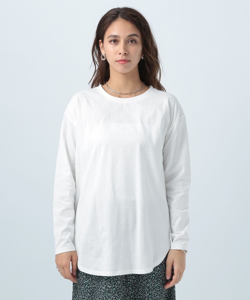 BAYFLOW（ベイフロー）の「インナーラウンドロングＴ（Tシャツ/カットソー・レディース・オフホワイト・FREE）」の6枚目の写真