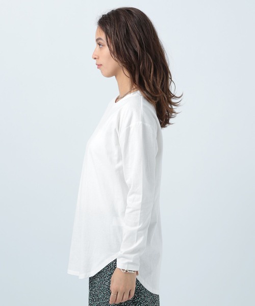 BAYFLOW（ベイフロー）の「インナーラウンドロングＴ（Tシャツ/カットソー・レディース・オフホワイト・FREE）」の7枚目の写真