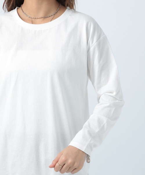 BAYFLOW（ベイフロー）の「インナーラウンドロングＴ（Tシャツ/カットソー・レディース・オフホワイト・FREE）」の9枚目の写真