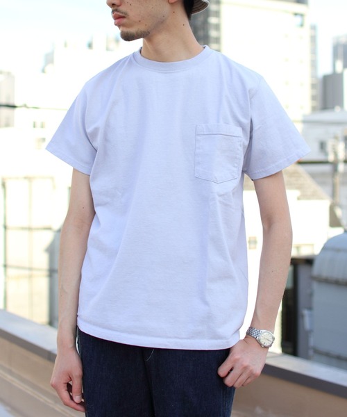 Goodwear(Since1983)（グッドウェア）の「GOODWEAR/グッドウエア　ショートスリーブ　ポケットTEE　SHORTSLEEVE POCKET TEE　22SS（Tシャツ/カットソー・メンズ・ホワイト/チャコールグレー/ブラック/ミント/ナチュラル/オレンジ系その他/スモークピンク/ライトブルーグレー・M/L/XL）」の4枚目の写真