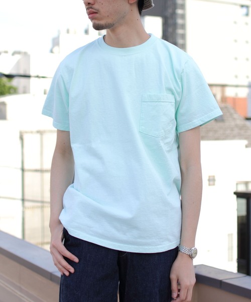 Goodwear(Since1983)（グッドウェア）の「GOODWEAR/グッドウエア　ショートスリーブ　ポケットTEE　SHORTSLEEVE POCKET TEE　22SS（Tシャツ/カットソー・メンズ・ホワイト/チャコールグレー/ブラック/ミント/ナチュラル/オレンジ系その他/スモークピンク/ライトブルーグレー・M/L/XL）」の6枚目の写真
