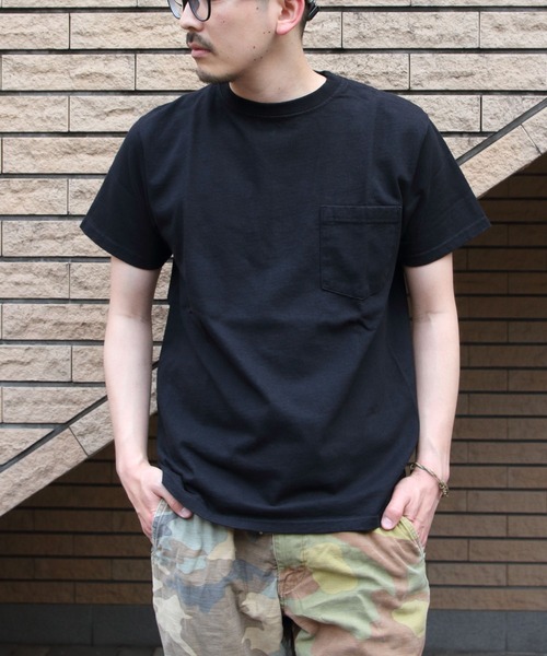 Goodwear(Since1983)（グッドウェア）の「GOODWEAR/グッドウエア　ショートスリーブ　ポケットTEE　SHORTSLEEVE POCKET TEE　22SS（Tシャツ/カットソー・メンズ・ホワイト/チャコールグレー/ブラック/ミント/ナチュラル/オレンジ系その他/スモークピンク/ライトブルーグレー・M/L/XL）」の3枚目の写真