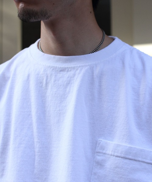 Goodwear(Since1983)（グッドウェア）の「GOODWEAR/グッドウエア　ショートスリーブ　ポケットTEE　SHORTSLEEVE POCKET TEE　22SS（Tシャツ/カットソー・メンズ・ホワイト/チャコールグレー/ブラック/ミント/ナチュラル/オレンジ系その他/スモークピンク/ライトブルーグレー・M/L/XL）」の12枚目の写真