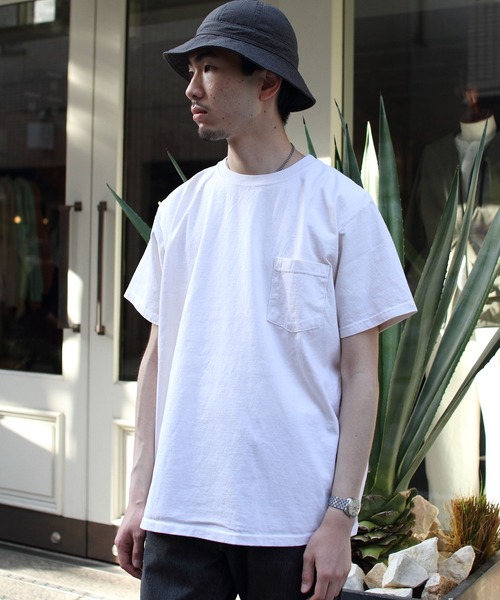 Goodwear(Since1983)（グッドウェア）の「GOODWEAR/グッドウエア　ショートスリーブ　ポケットTEE　SHORTSLEEVE POCKET TEE　22SS（Tシャツ/カットソー・メンズ・ホワイト/チャコールグレー/ブラック/ミント/ナチュラル/オレンジ系その他/スモークピンク/ライトブルーグレー・M/L/XL）」の16枚目の写真