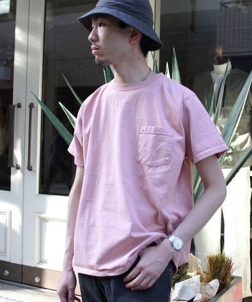 Goodwear(Since1983)（グッドウェア）の「GOODWEAR/グッドウエア　ショートスリーブ　ポケットTEE　SHORTSLEEVE POCKET TEE　22SS（Tシャツ/カットソー・メンズ・ホワイト/チャコールグレー/ブラック/ミント/ナチュラル/オレンジ系その他/スモークピンク/ライトブルーグレー・M/L/XL）」の18枚目の写真