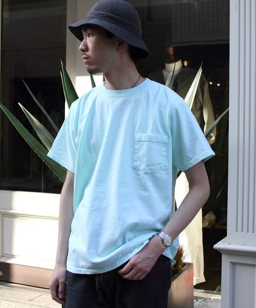 Goodwear(Since1983)（グッドウェア）の「GOODWEAR/グッドウエア　ショートスリーブ　ポケットTEE　SHORTSLEEVE POCKET TEE　22SS（Tシャツ/カットソー・メンズ・ホワイト/チャコールグレー/ブラック/ミント/ナチュラル/オレンジ系その他/スモークピンク/ライトブルーグレー・M/L/XL）」の17枚目の写真