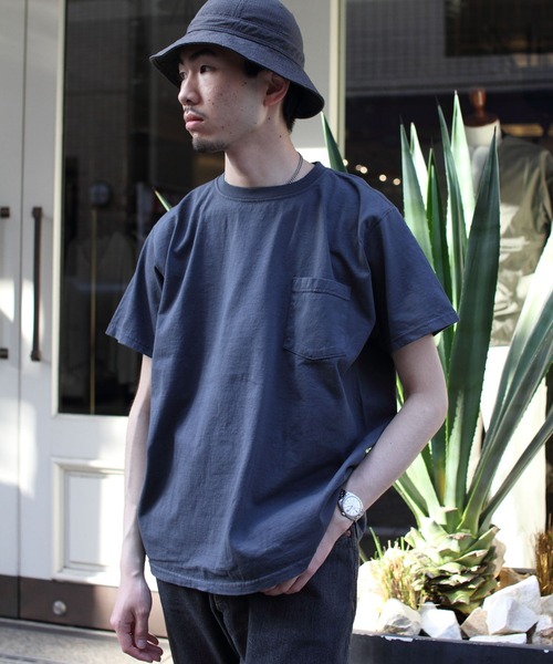 Goodwear(Since1983)（グッドウェア）の「GOODWEAR/グッドウエア　ショートスリーブ　ポケットTEE　SHORTSLEEVE POCKET TEE　22SS（Tシャツ/カットソー・メンズ・ホワイト/チャコールグレー/ブラック/ミント/ナチュラル/オレンジ系その他/スモークピンク/ライトブルーグレー・M/L/XL）」の14枚目の写真