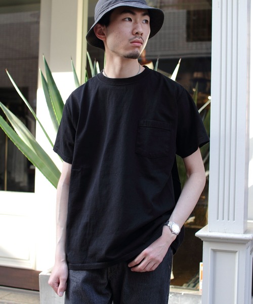Goodwear(Since1983)（グッドウェア）の「GOODWEAR/グッドウエア　ショートスリーブ　ポケットTEE　SHORTSLEEVE POCKET TEE　22SS（Tシャツ/カットソー・メンズ・ホワイト/チャコールグレー/ブラック/ミント/ナチュラル/オレンジ系その他/スモークピンク/ライトブルーグレー・M/L/XL）」の13枚目の写真