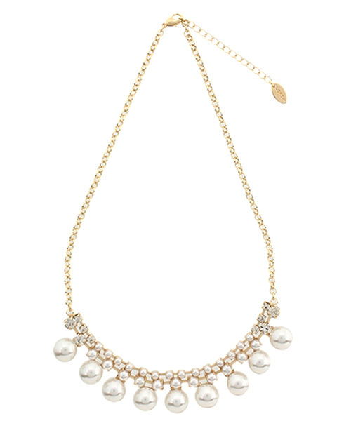 LEPSIM（レプシィム）の「パールダイヤレーンネックレス　559273（ネックレス・レディース・シルバー/ゴールド/ブルー・ONE SIZE）」の9枚目の写真