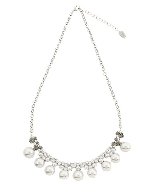 LEPSIM（レプシィム）の「パールダイヤレーンネックレス　559273（ネックレス・レディース・シルバー/ゴールド/ブルー・ONE SIZE）」の4枚目の写真