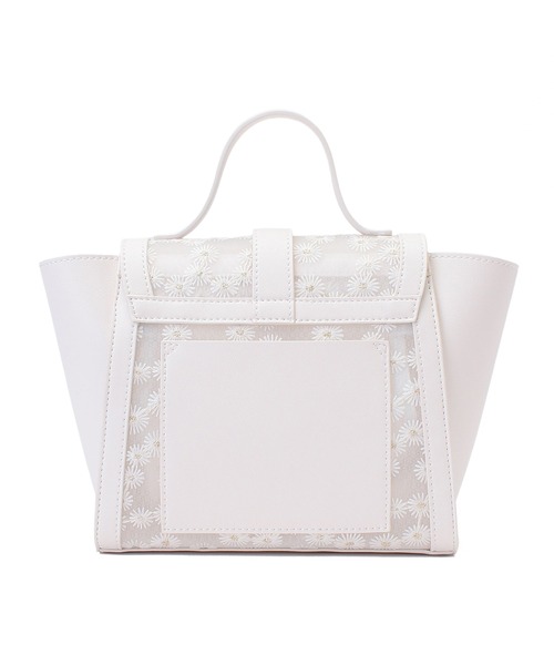 LITTLE ACCESSORIES（リトルアクセサリーズ）の「チュール素材の花柄刺繍の軽量2WAYショルダーバッグ（ショルダーバッグ・レディース・イエロー/ブルー/ベージュ/ホワイト・フリー）」の9枚目の写真