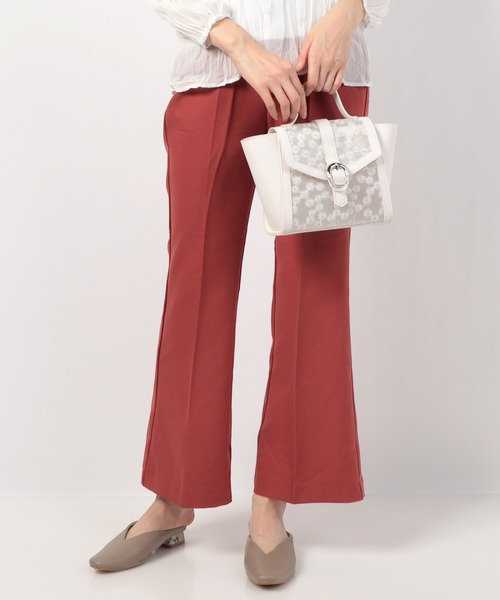 LITTLE ACCESSORIES（リトルアクセサリーズ）の「チュール素材の花柄刺繍の軽量2WAYショルダーバッグ（ショルダーバッグ・レディース・イエロー/ブルー/ベージュ/ホワイト・フリー）」の14枚目の写真