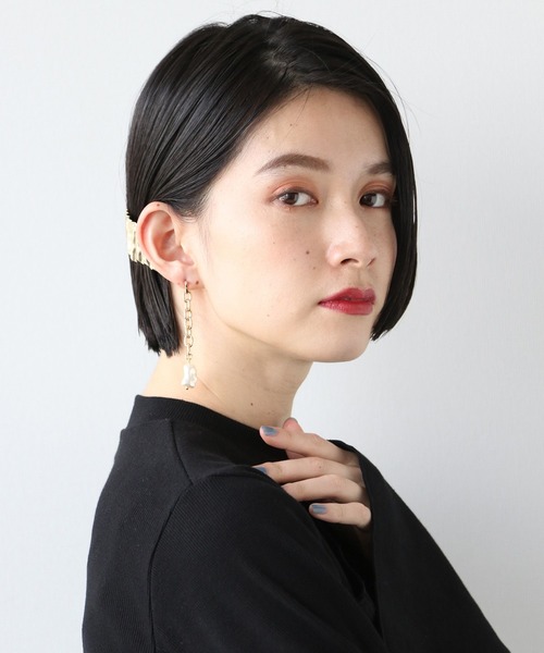 HARE（ハレ）の「チェーンアシメパールピアス(HARE)（ピアス（両耳用）・レディース・シルバー/ゴールド・FREE）」の10枚目の写真