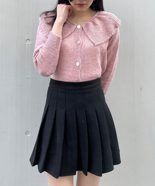 titty＆Co. PETIT（ティティアンドコープティ）の「【titty&Co.PETIT】プリーツスカパン（スカート・レディース・ベージュ/ブラック・X-SMALL/FREE）」の2枚目の写真