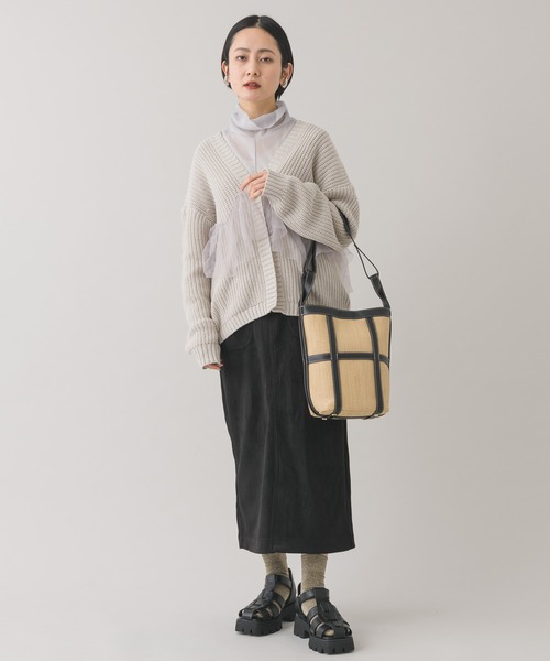 story.（ストーリー）の「story. レザーテープ雑材バッグ（かごバッグ・レディース・ホワイト/ブラック・FREE）」の15枚目の写真