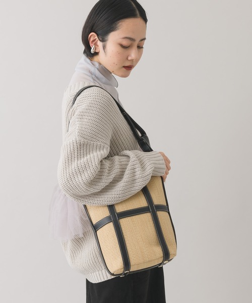 story.（ストーリー）の「story. レザーテープ雑材バッグ（かごバッグ・レディース・ホワイト/ブラック・FREE）」の13枚目の写真