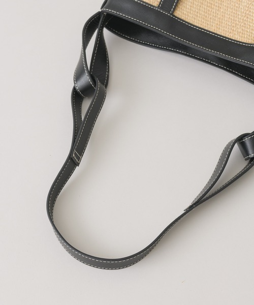 story.（ストーリー）の「story. レザーテープ雑材バッグ（かごバッグ・レディース・ホワイト/ブラック・FREE）」の6枚目の写真
