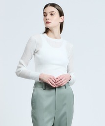 ESTNATION | ESTNATION / シアーリブクルーネックニット(ニット/セーター)