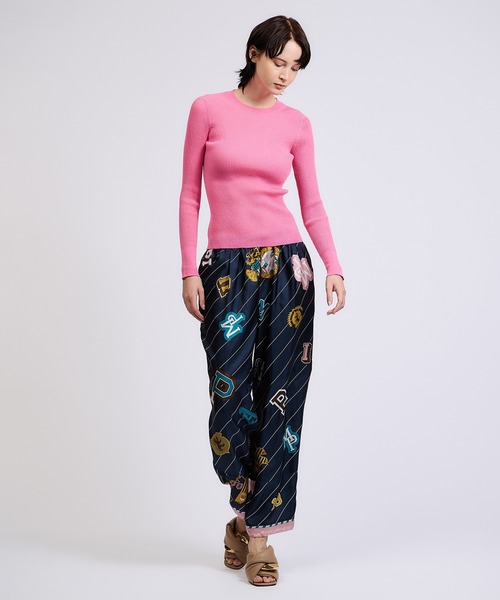 ESTNATION(エストネーション)の「ESTNATION / シアーリブクルーネックニット(ニット/セーター・レディース・グレー/オフホワイト/ピンク・FREE)」の7枚目の写真