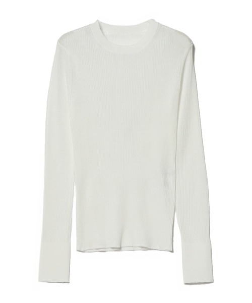 ESTNATION(エストネーション)の「ESTNATION / シアーリブクルーネックニット(ニット/セーター・レディース・グレー/オフホワイト/ピンク・FREE)」の10枚目の写真