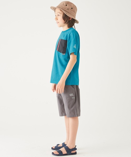 KRIFF MAYER Kid's Collection（クリフメイヤーキッズコレクション）の「さらのびポケTEE（Tシャツ/カットソー・キッズ・オフホワイト/カーキ/ターコイズブルー/カラフル/チャコール・120/130/140/150/160/170）」の7枚目の写真