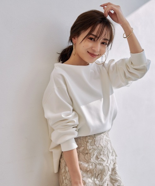 anuans（アニュアンス）の「ボトルネックプルオーバー（その他トップス・レディース・ホワイト/ライトグレー・FREE）」の2枚目の写真