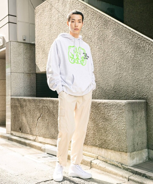 ★Nice Ghost Club★配色切り替えトレーナー ☆Nice Ghost Club☆SPORTY LINE HOODIE (Nice Ghost Club
