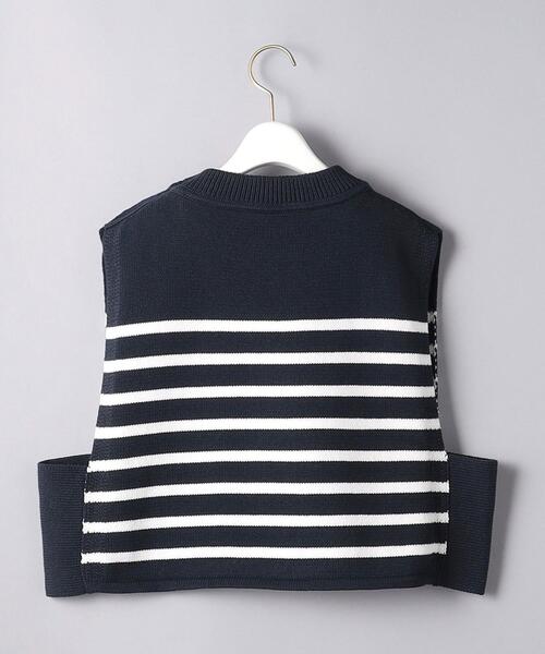 HYKE(ハイク)の「<HYKE(ハイク)>STRIPED CROP ニット ■■■(ニット/セーター・レディース・ネイビー・FREE)」の9枚目の写真
