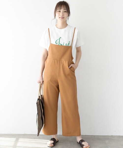 THE SHOP TK (ザ ショップ ティーケー )の「◆サロペットパンツ(サロペット/オーバーオール・レディース・キャメル/ブラック・12/13)」の8枚目の写真