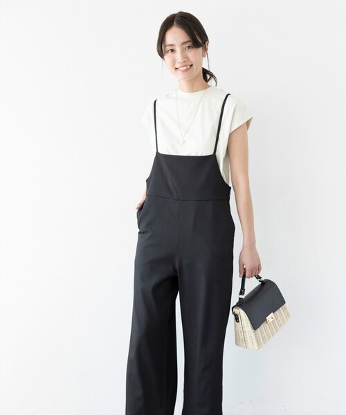 THE SHOP TK (ザ ショップ ティーケー )の「◆サロペットパンツ(サロペット/オーバーオール・レディース・キャメル/ブラック・12/13)」の6枚目の写真