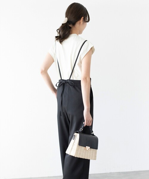 THE SHOP TK (ザ ショップ ティーケー )の「◆サロペットパンツ(サロペット/オーバーオール・レディース・キャメル/ブラック・12/13)」の16枚目の写真