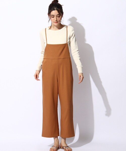 THE SHOP TK (ザ ショップ ティーケー )の「◆サロペットパンツ(サロペット/オーバーオール・レディース・キャメル/ブラック・12/13)」の14枚目の写真