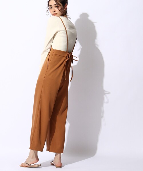 THE SHOP TK (ザ ショップ ティーケー )の「◆サロペットパンツ(サロペット/オーバーオール・レディース・キャメル/ブラック・12/13)」の12枚目の写真