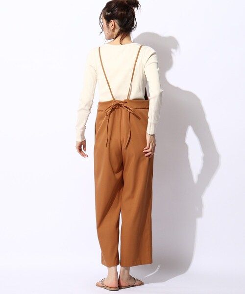 THE SHOP TK (ザ ショップ ティーケー )の「◆サロペットパンツ(サロペット/オーバーオール・レディース・キャメル/ブラック・12/13)」の3枚目の写真